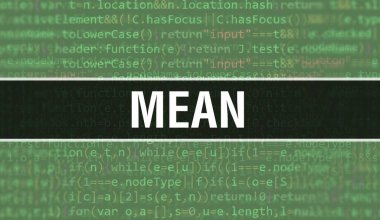 Soyut Teknoloji İkili Kod Arkaplanı ile ortalama. Dijital ikili veri ve Güvenli Veri Kavramı. Yazılım / Web Geliştirici Programlama Kodu ve MeAN. MeAN Javascript Soyut Bilgisayar Betiği