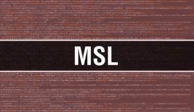 Programlama kodunun Random Parts of Program Kod.MSL metni içeren MSL kavramı yazılım geliştiricisi ve Bilgisayar betiğinin programlama kodu soyut teknoloji arka planı üzerine yazılmıştır. Teknoloji kodu Backgroun olan MSL
