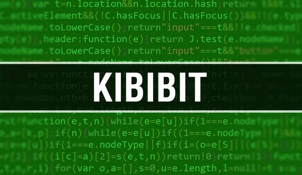 Kibibit Konzept Mit Zufälligen Teilen Des Programmcode Kibibit Text Auf — Stockfoto