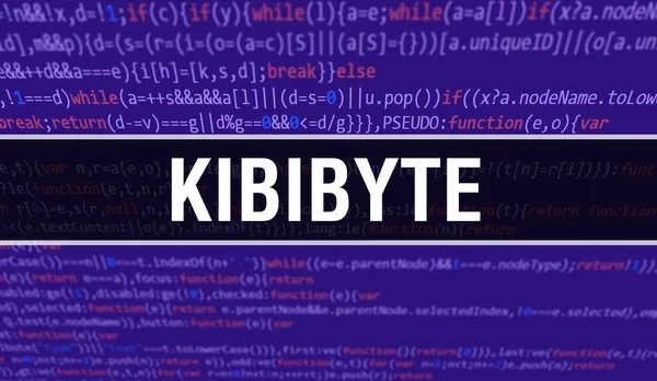 Kibibyte Koncepció Illusztráció Kóddal Programok Alkalmazások Fejlesztéséhez Kibibyte Weboldal Kód — Stock Fotó