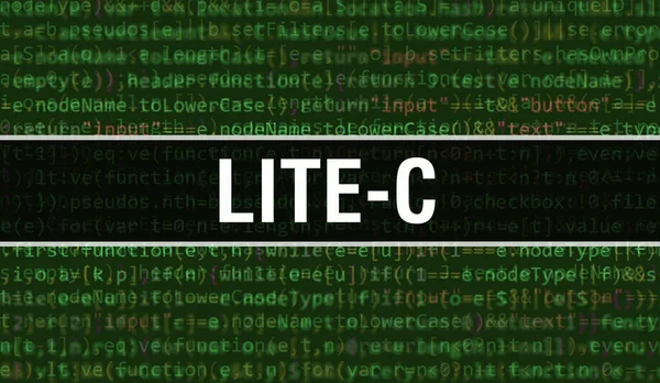 Lite Concept Illustratie Met Behulp Van Code Voor Het Ontwikkelen — Stockfoto