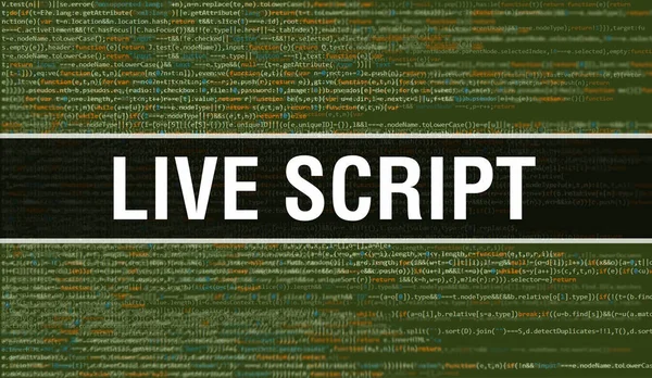 Live Skript Mit Digitalem Hintergrund Mit Binärcode Abstrakter Hintergrund Mit — Stockfoto