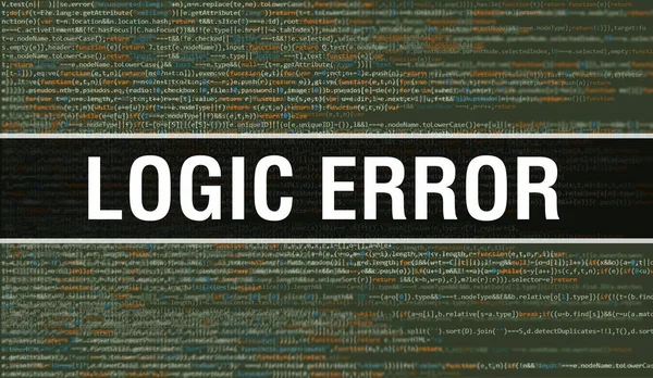 Error Lógico Con Fondo Tecnología Digital Código Binario Fondo Abstracto — Foto de Stock