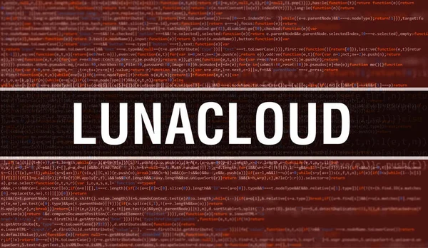 Lunacloud Ψηφιακό Κείμενο Κώδικα Java Lunacloud Και Έννοια Διάνυσμα Κωδικοποίησης — Φωτογραφία Αρχείου