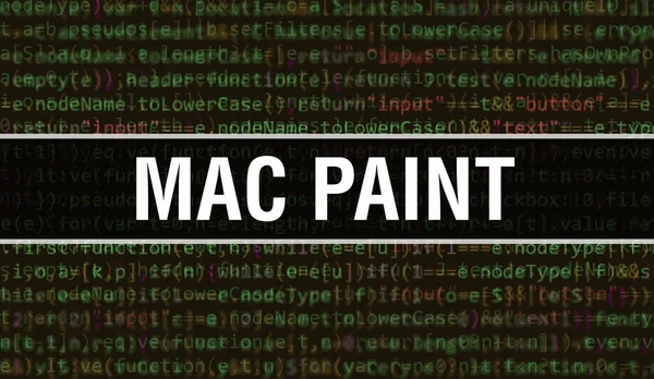 Εικονογράφηση Έννοιας Mac Paint Χρησιμοποιώντας Κώδικα Για Την Ανάπτυξη Προγραμμάτων — Φωτογραφία Αρχείου