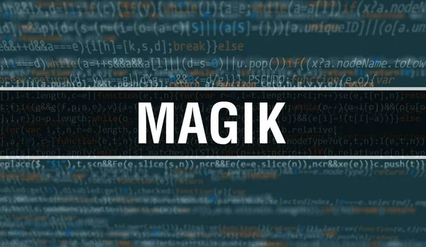 Magik Concept Random Parts Program Code Magik Programming Code Abstract — 스톡 사진