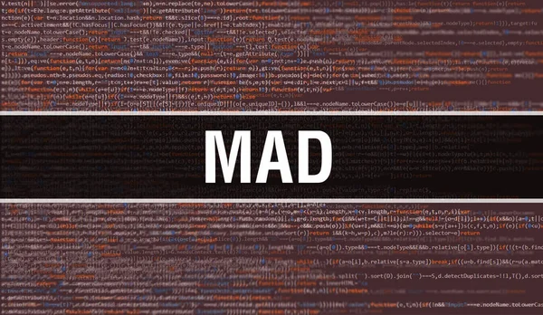 Mad Двоичным Кодом Цифровых Технологий Фона Абстрактный Фон Программным Кодом — стоковое фото