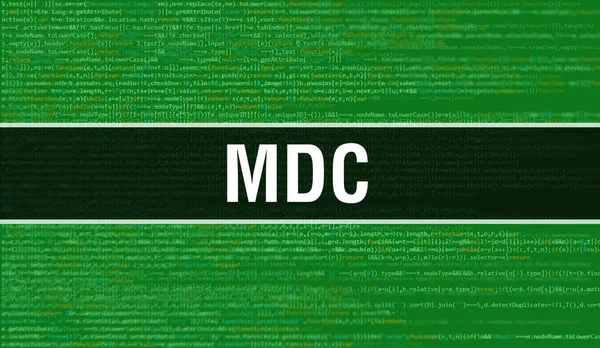 Conceito Mdc Com Partes Aleatórias Código Programa Texto Mdc Escrito — Fotografia de Stock