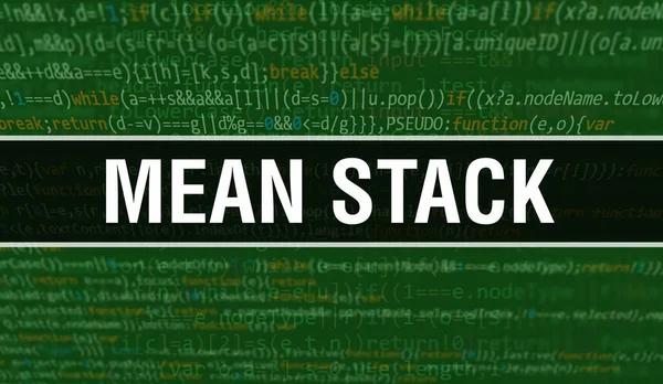 プログラムコードの乱数部分を持つStack概念を意味する ソフトウェア開発者とコンピュータスクリプトのプログラミングコード抽象技術の背景を持つStackを意味します スタックを意味する背景コンセプト — ストック写真