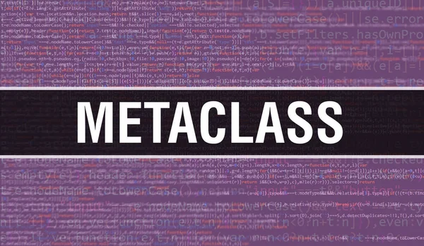 Metaclass Texto Escrito Código Programação Abstrato Tecnologia Fundo Desenvolvedor Software — Fotografia de Stock