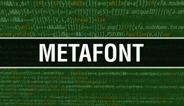 Metafont Mit Digitalem Java Code Text Metafont Und Computer Software — Stockfoto