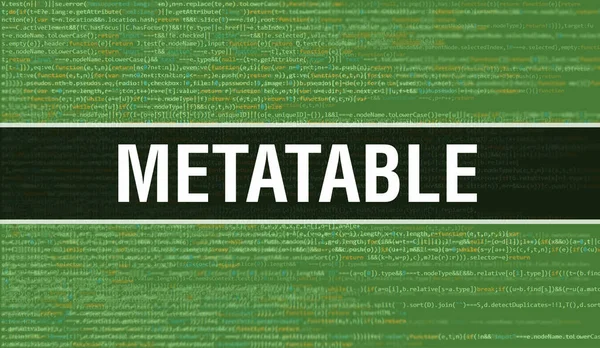 Illustrazione Metatable Concetto Utilizzando Codice Sviluppo Programmi App Codice Del — Foto Stock