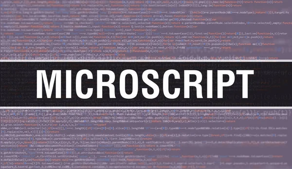 Microscript Koncepció Random Parts Program Code Microscript Szöveget Írt Programozási — Stock Fotó