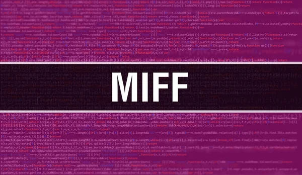 Koncepcja Miff Random Parts Program Code Miff Tekst Napisany Programowanie — Zdjęcie stockowe