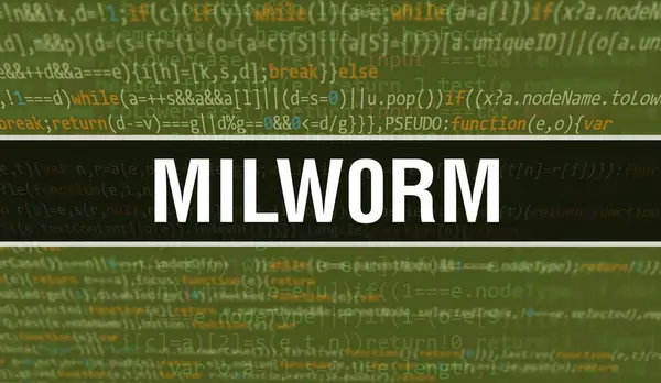 Milw0Rm Цифровым Текстом Кода Java Концепция Вектора Кодирования Программного Обеспечения — стоковое фото