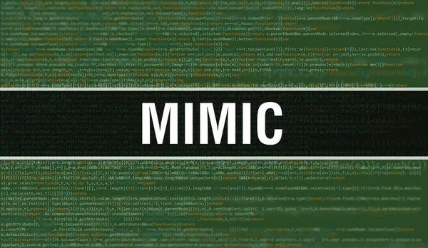 Концепция Mimic Случайными Частями Программного Кода Текст Mimic Написан Абстрактном — стоковое фото