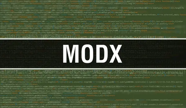 Modx Koncepció Random Parts Program Code Modx Szöveget Írt Programozási — Stock Fotó