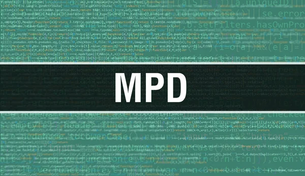 Mpd Texto Escrito Código Programação Abstrato Tecnologia Fundo Desenvolvedor Software — Fotografia de Stock