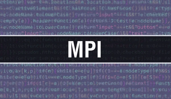Mpi Com Tecnologia Abstrata Código Binário Background Digital Binário Dados — Fotografia de Stock