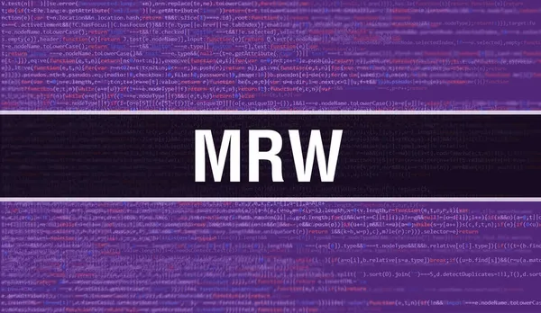 Mrw Koncept Ilustrace Pomocí Kódu Pro Vývoj Programů Aplikací Mrw — Stock fotografie