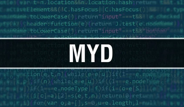 Myd Concept Met Random Parts Program Code Myd Met Programmeercode — Stockfoto