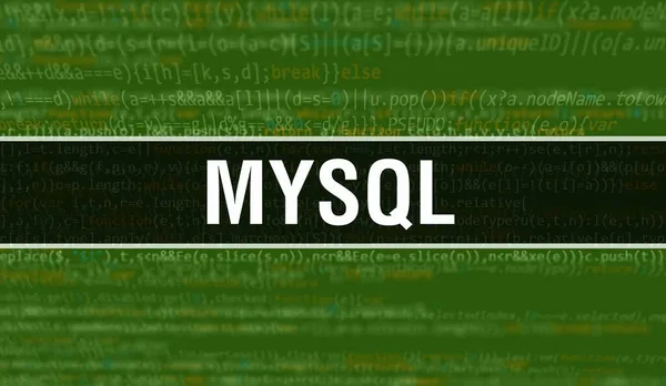 Mysql Двоичным Кодом Цифровой Технологии Фона Абстрактный Фон Программным Кодом — стоковое фото