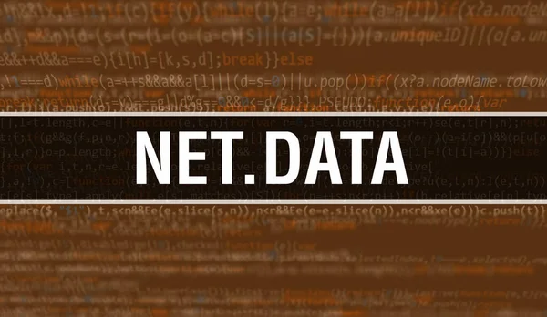 Net Data Com Fundo Tecnologia Digital Código Binário Plano Fundo — Fotografia de Stock