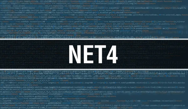 Programlama Kodunun Random Parts Program Code Net4 Metni Ile Net4 — Stok fotoğraf