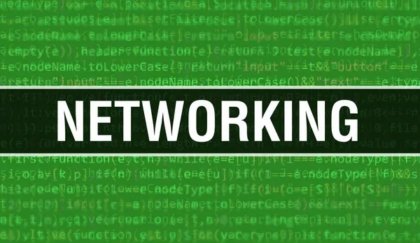 Networking Abstract Technology Kod Binarny Cyfrowe Dane Binarne Koncepcja Bezpiecznych — Zdjęcie stockowe