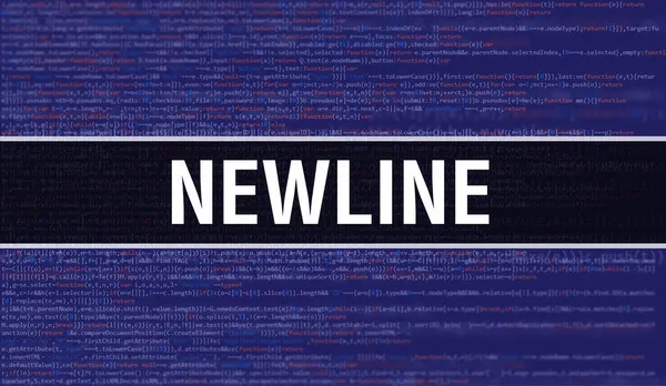 Newline Koncept Med Tilfældige Dele Program Code Newline Tekst Skrevet - Stock-foto