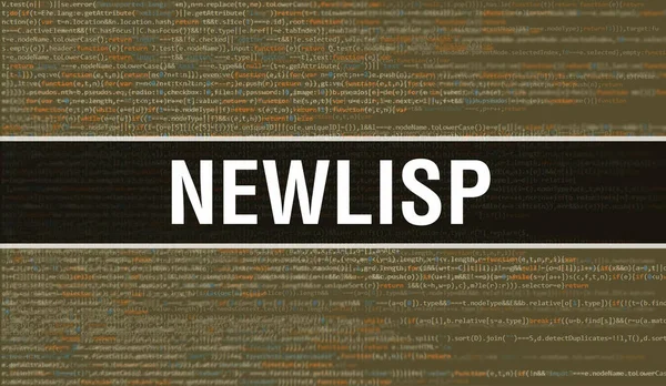 Newlisp Concept Illustratie Met Behulp Van Code Voor Het Ontwikkelen — Stockfoto