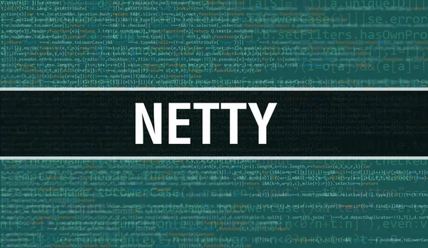 Netty Text Napsaný Programovacím Kódu Abstraktní Technologie Pozadí Vývojáře Softwaru — Stock fotografie