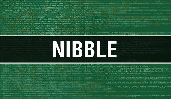 Nibble Concept Illustration Using Code Developing Programs App Nibble Website — Stock Photo, Image