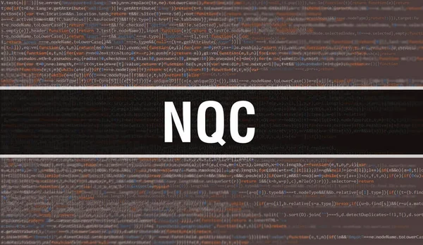 Nqc Koncept Ilustrace Pomocí Kódu Pro Vývoj Programů Aplikací Webový — Stock fotografie