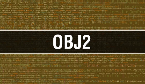 Text Obj2 Napsaný Programovacím Kódu Abstraktní Technologické Pozadí Vývojáře Softwaru — Stock fotografie