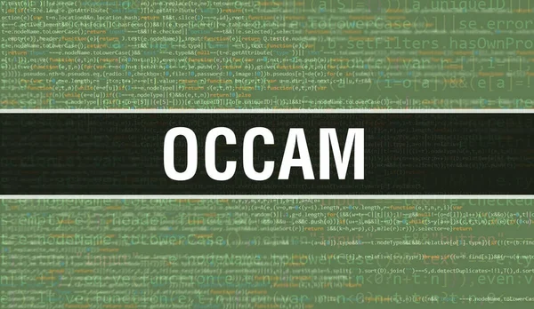 Occam Digitálním Textem Java Kódu Software Occam Computer Kódující Vektorový — Stock fotografie