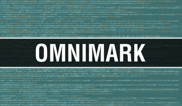 Omnimark Abstract Technology Binary Code Background Digital Binary Data Secure — Stock fotografie