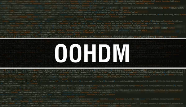 Oohdm Abstract Technology Binary Code Background Ψηφιακά Δυαδικά Δεδομένα Και — Φωτογραφία Αρχείου