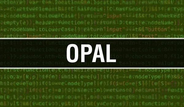 Opal Binárním Kódem Digitální Technologie Pozadí Abstraktní Pozadí Programovým Kódem — Stock fotografie
