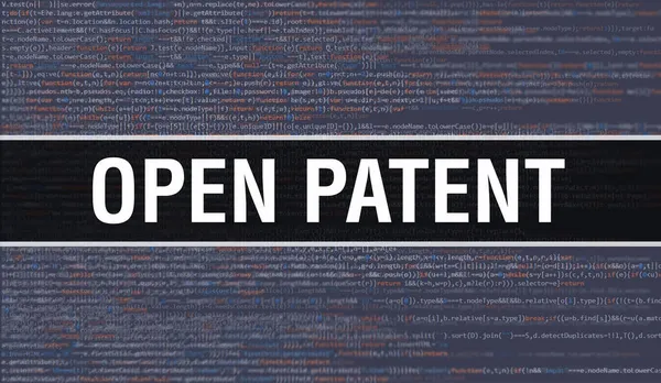 Open Patentconcept Met Random Parts Program Code Open Patent Met — Stockfoto