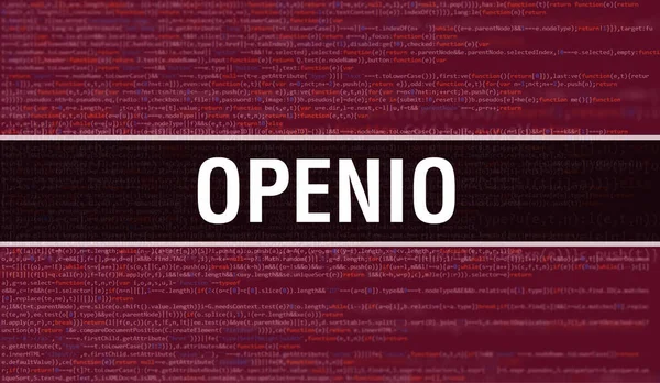 Openio Abstraktním Technologickým Binárním Kódem Background Digital Binární Data Secure — Stock fotografie