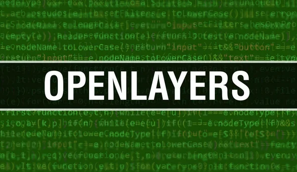 Openlayers Met Binary Code Digitale Technologie Achtergrond Abstract Achtergrond Met — Stockfoto