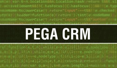 Programın Random Parts of Program Code.Pega CRM metni ile Pega CRM konsepti yazılım geliştiricisi ve Bilgisayar betiğinin programlama kodu soyut teknoloji arkaplanı üzerine yazılmıştır. Teknoloji Morina ile Pega CRM