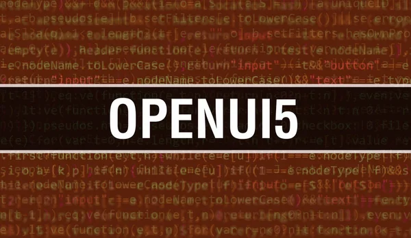 Kili Kod Dijital Teknoloji Arka Planına Sahip Openui5 Program Kodu — Stok fotoğraf