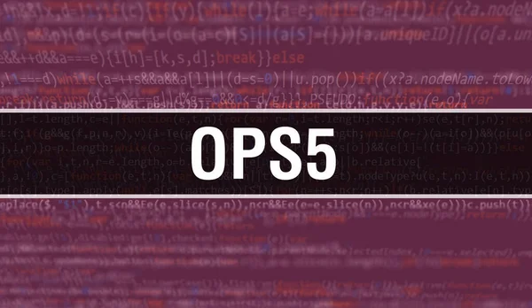 Text Ops5 Napsaný Programovacím Kódu Abstraktní Technologické Pozadí Vývojáře Softwaru — Stock fotografie