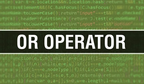 Conceito Operador Com Partes Aleatórias Código Programa Texto Operador Escrito — Fotografia de Stock