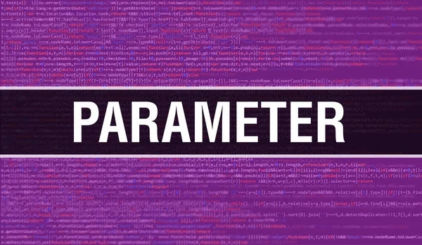 Conceito Parâmetro Com Partes Aleatórias Código Programa Parâmetro Com Programação — Fotografia de Stock