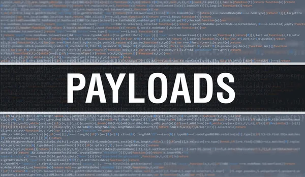 Payloads Met Abstract Technology Binary Code Achtergrond Digitale Binaire Data — Stockfoto