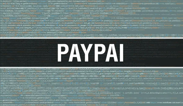 Concepto Paypai Con Partes Aleatorias Del Código Del Programa Paypai — Foto de Stock