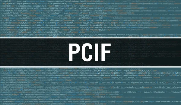 Pcif Random Parts Program Code 개념이다 프로그래밍 소프트웨어 개발자와 컴퓨터 — 스톡 사진